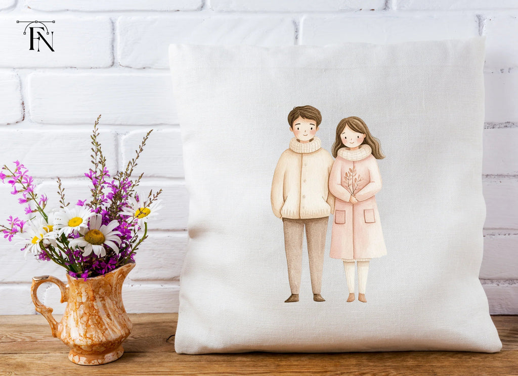 Cute Couple Winter Clipart Bundle