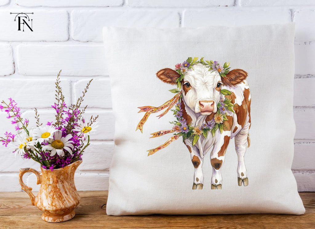 Cute Floral Calf Clipart Bundle