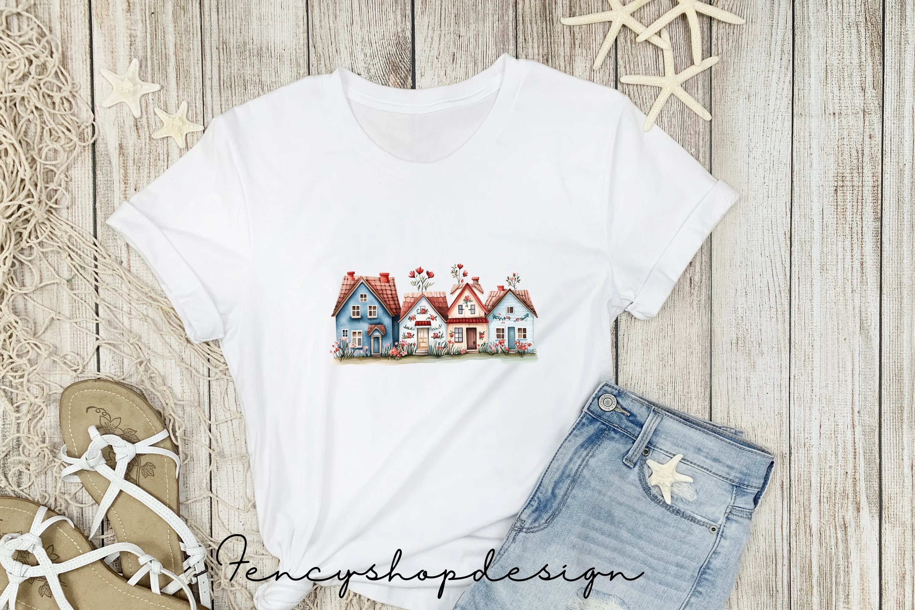 Whimsical Cottage Houses Clipart Bundle