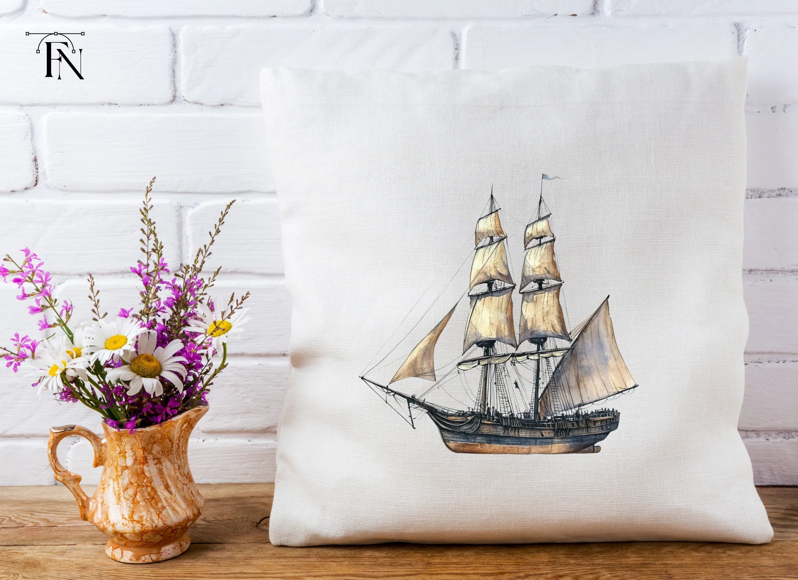 Vintage Pirate Ships Clipart Bundle