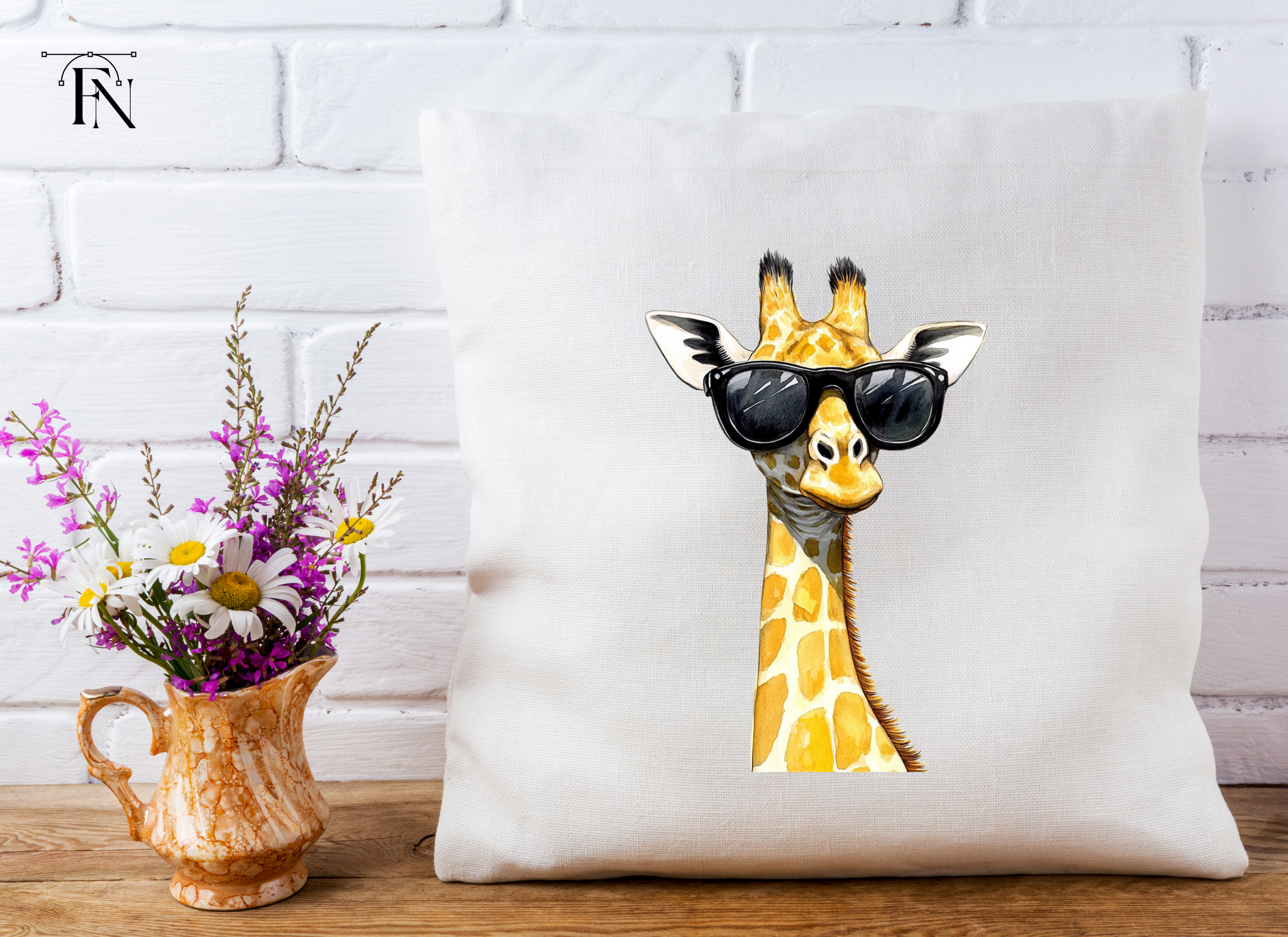 Cool Giraffe With Sunglasses Clipart Bundle