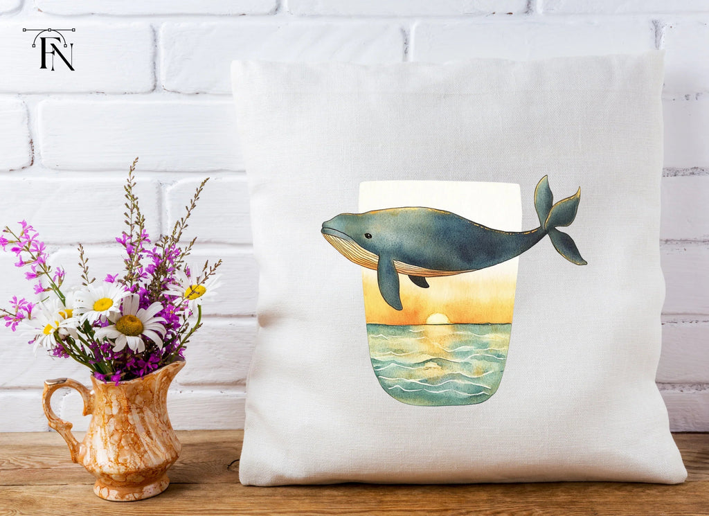 Whale Sunset Tumbler Clipart Bundle