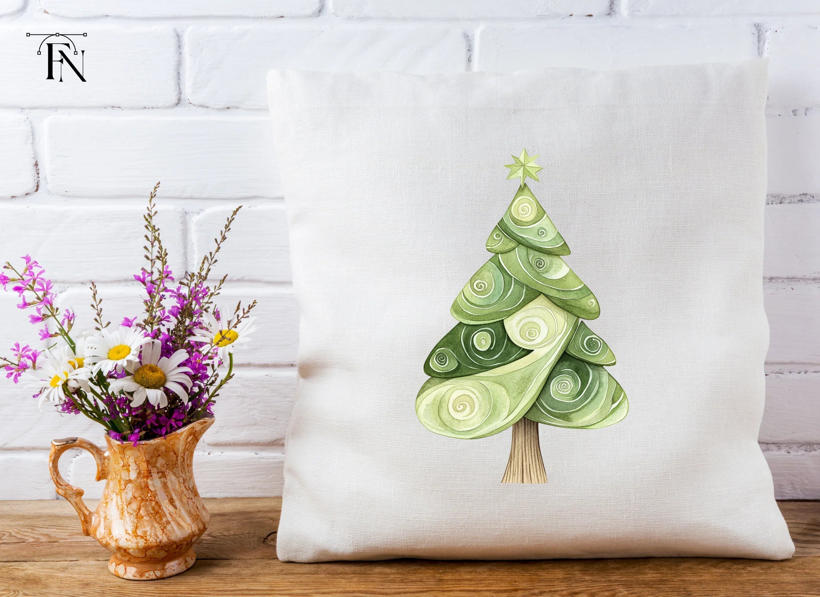 Whimsical Christmas Tree Clipart Bundle