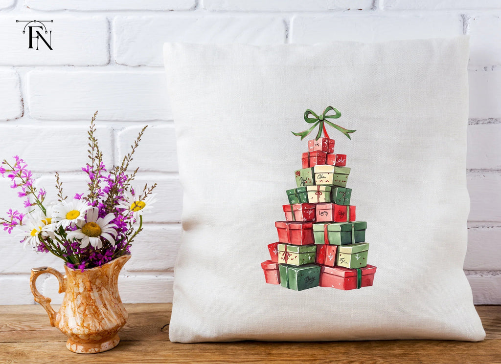 Christmas Gift Box Trees Clipart Bundle
