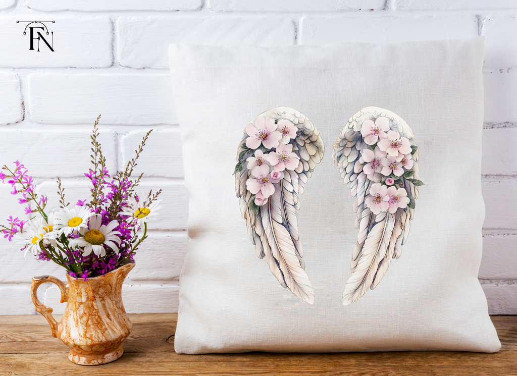 Cherry Blossom Angel Wings Clipart Bundle