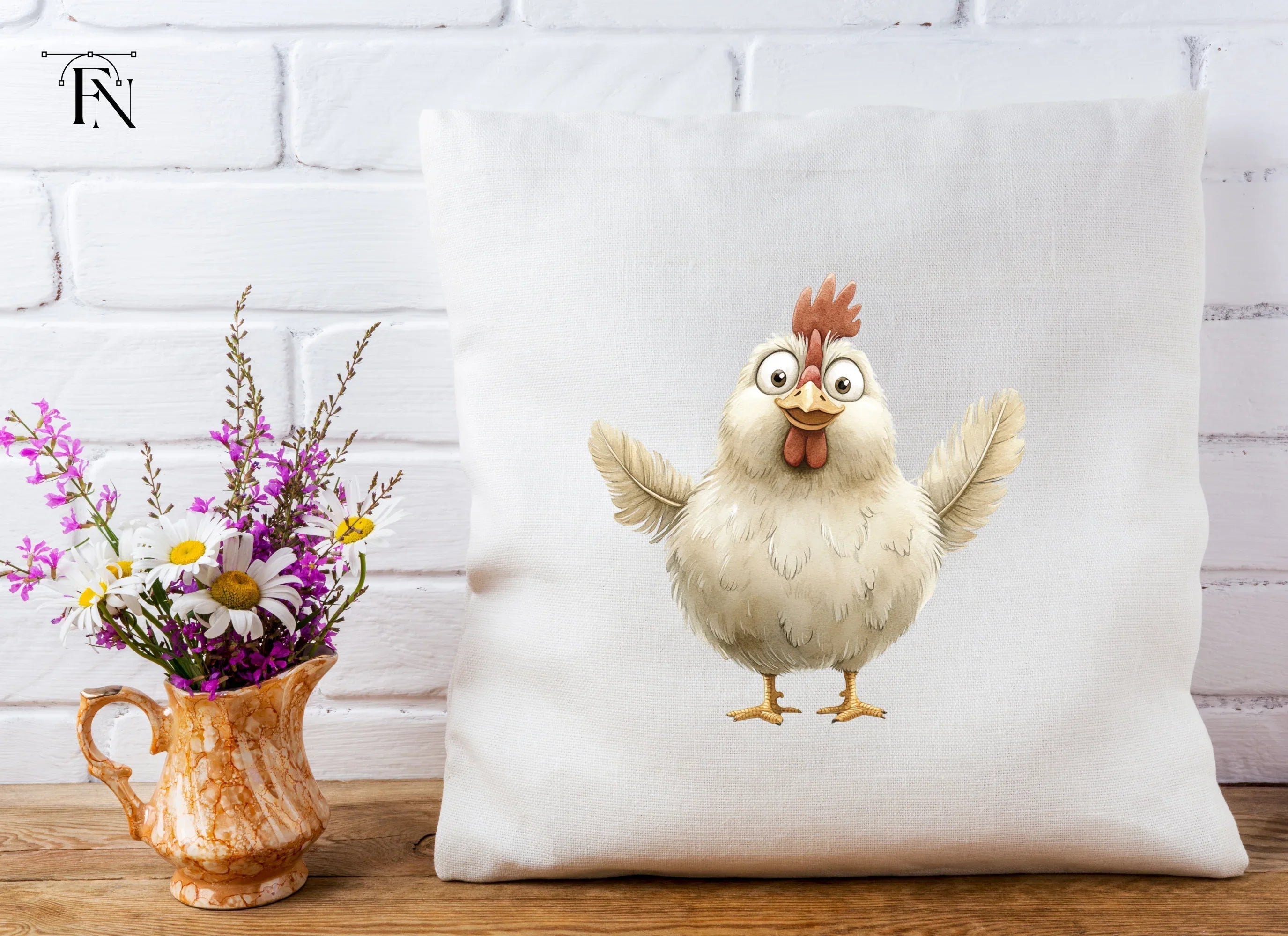 Cute Cartoon Chicken Clipart Bundle