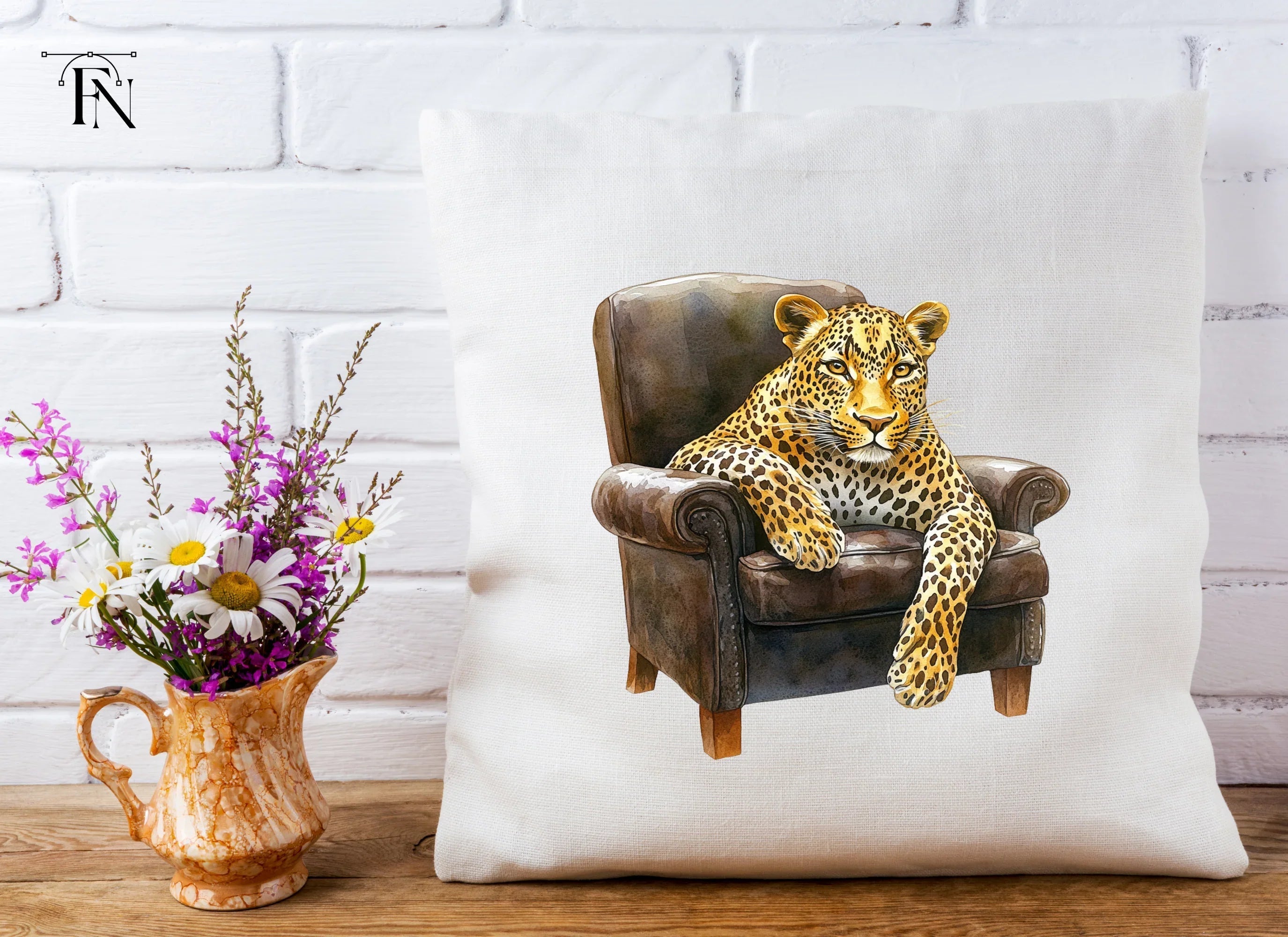 Leopard in Armchair Clipart Bundle
