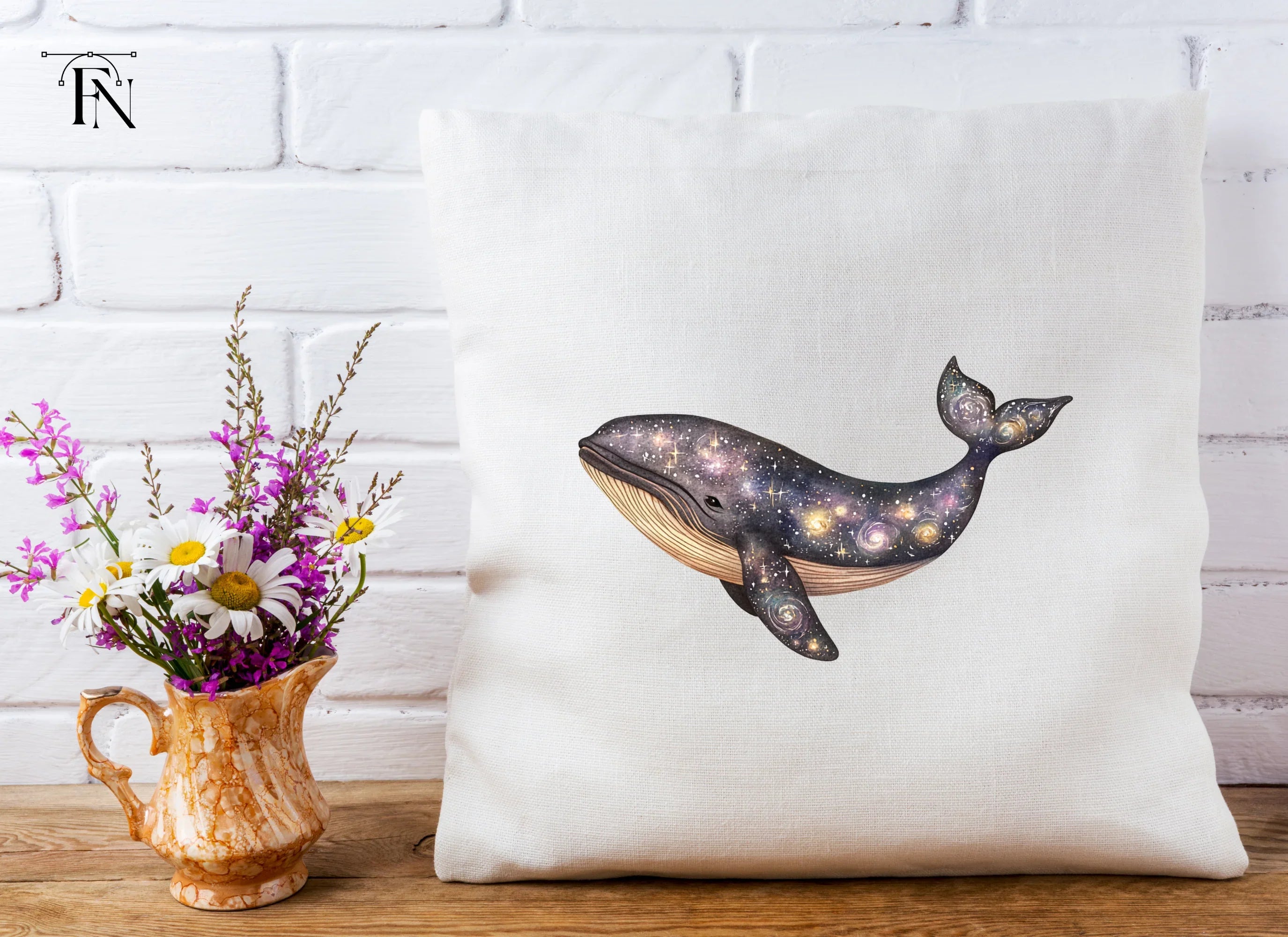 Celestial Whale Clipart Bundle