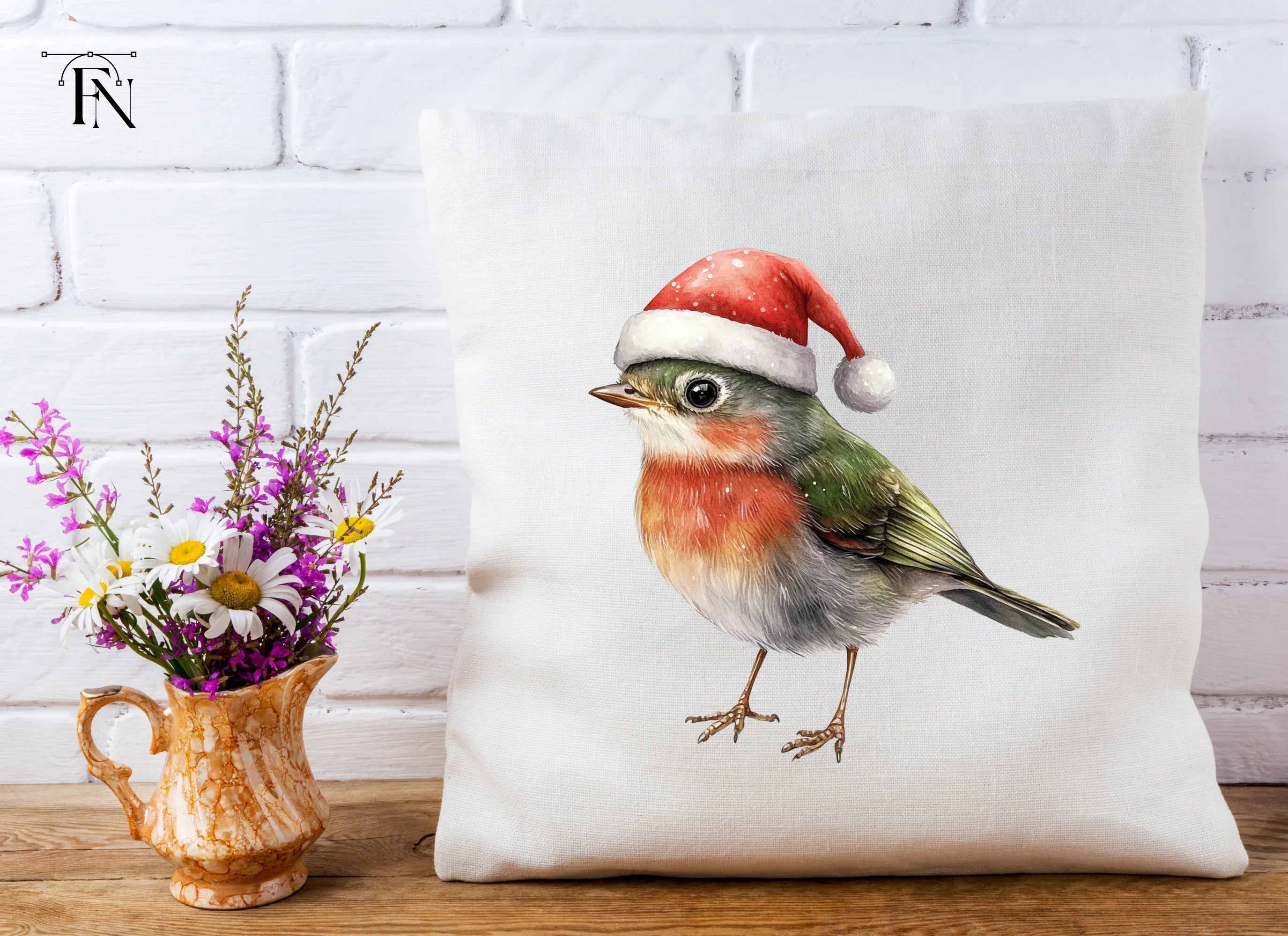 Christmas Robin Birds Clipart Bundle