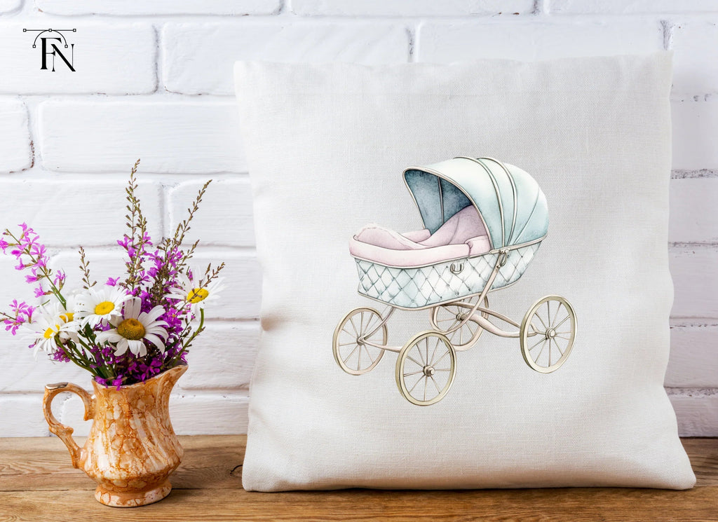 Vintage Baby Stroller Clipart Bundle