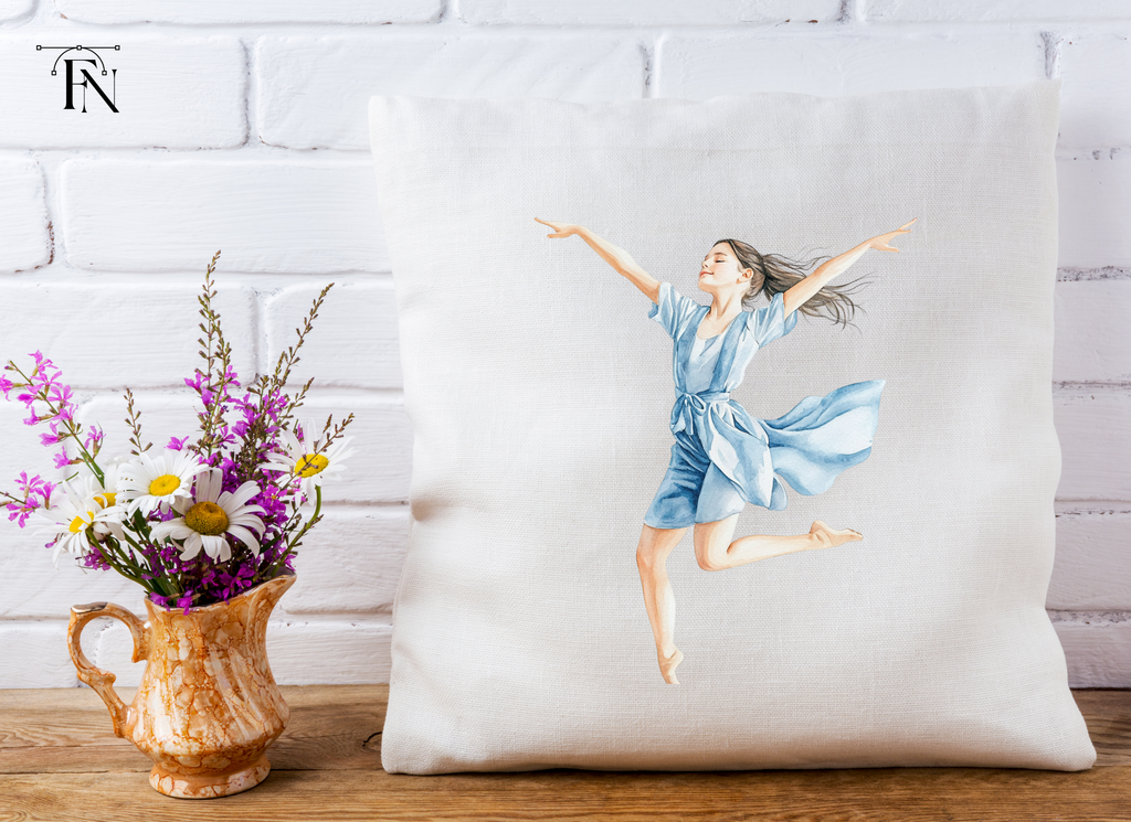 Graceful Dancer in Blue Jumpsuit Clipart Bundle