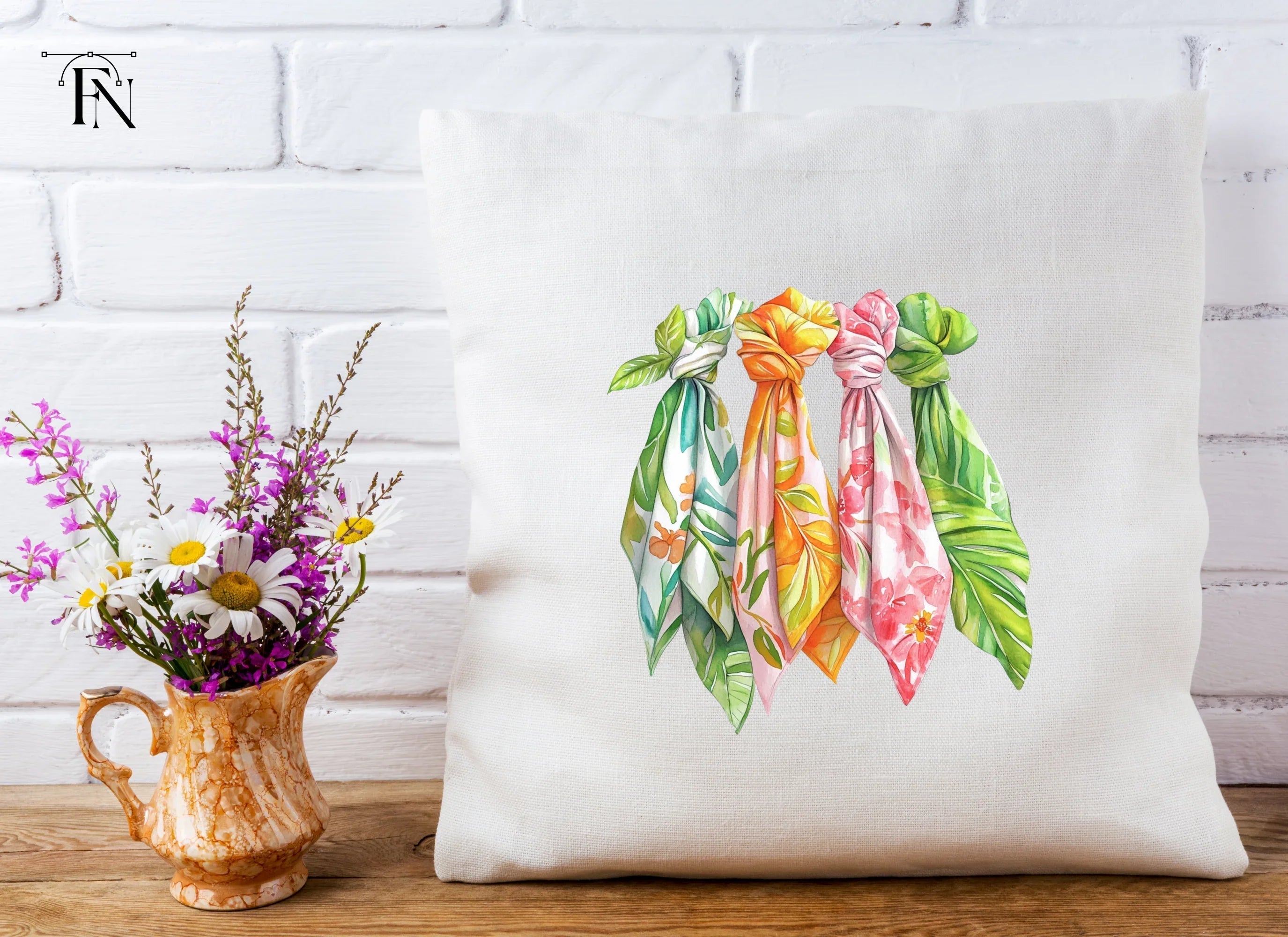 Tropical Scarves Clipart Bundle