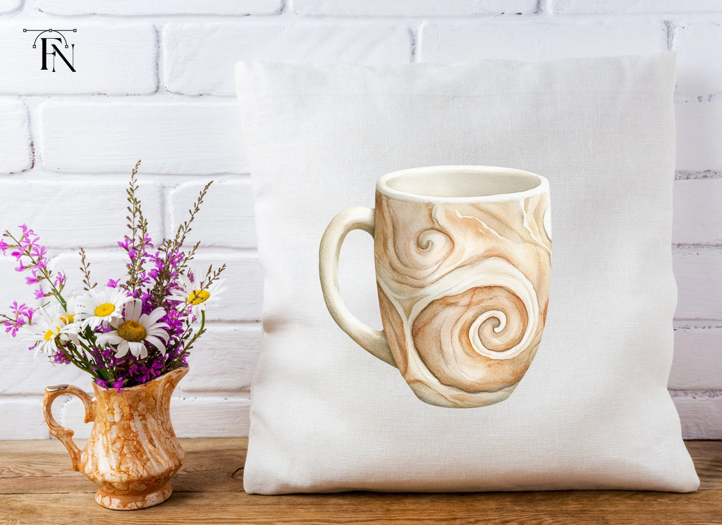 Swirl Pattern Coffee Clipart Bundle