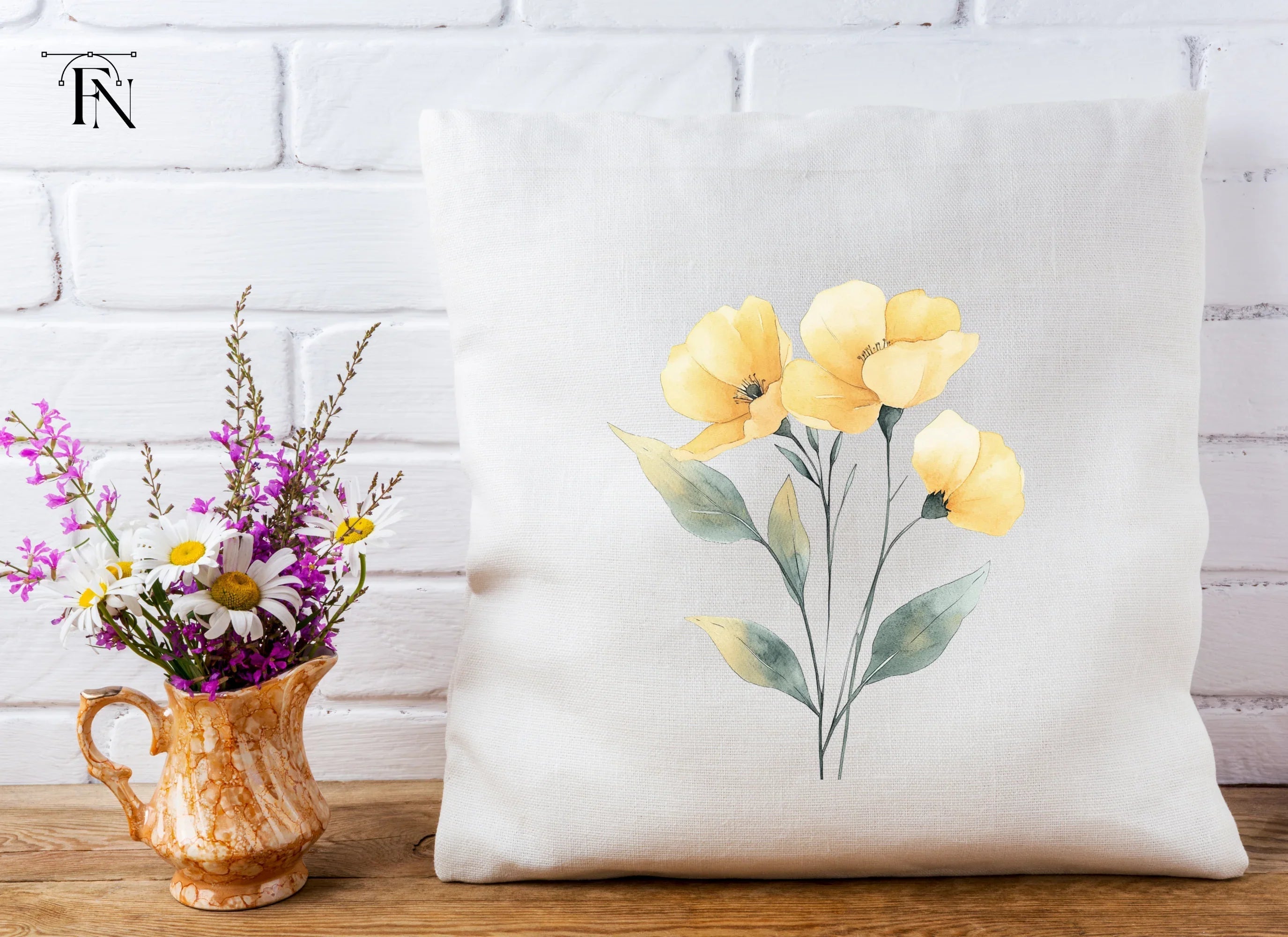 Elegant Yellow Poppies Clipart Bundle