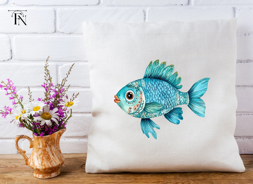 Blue Fish Clipart Bundle