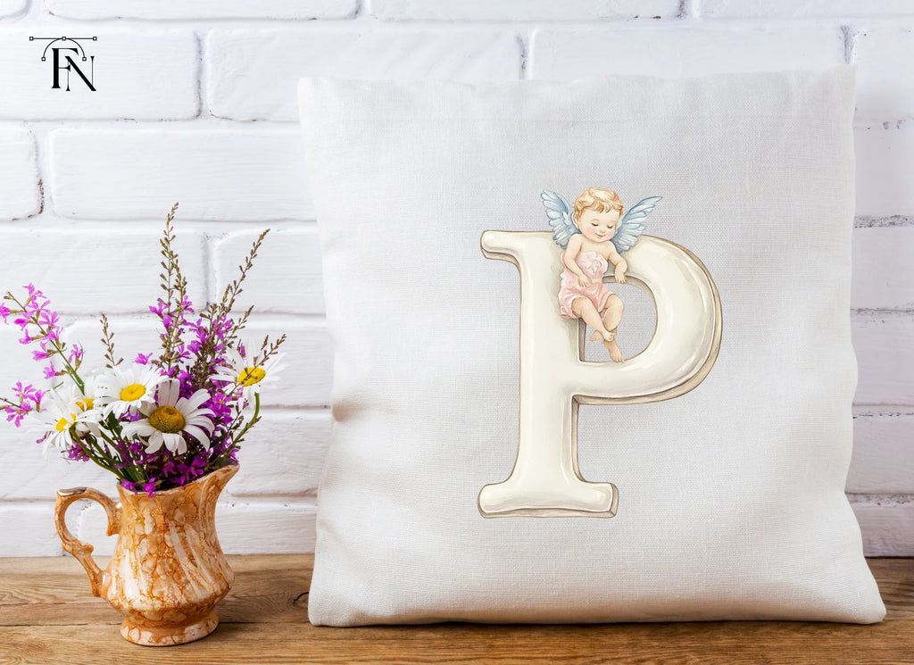 Sweet Cherub Angels Alphabet Clipart Bundle