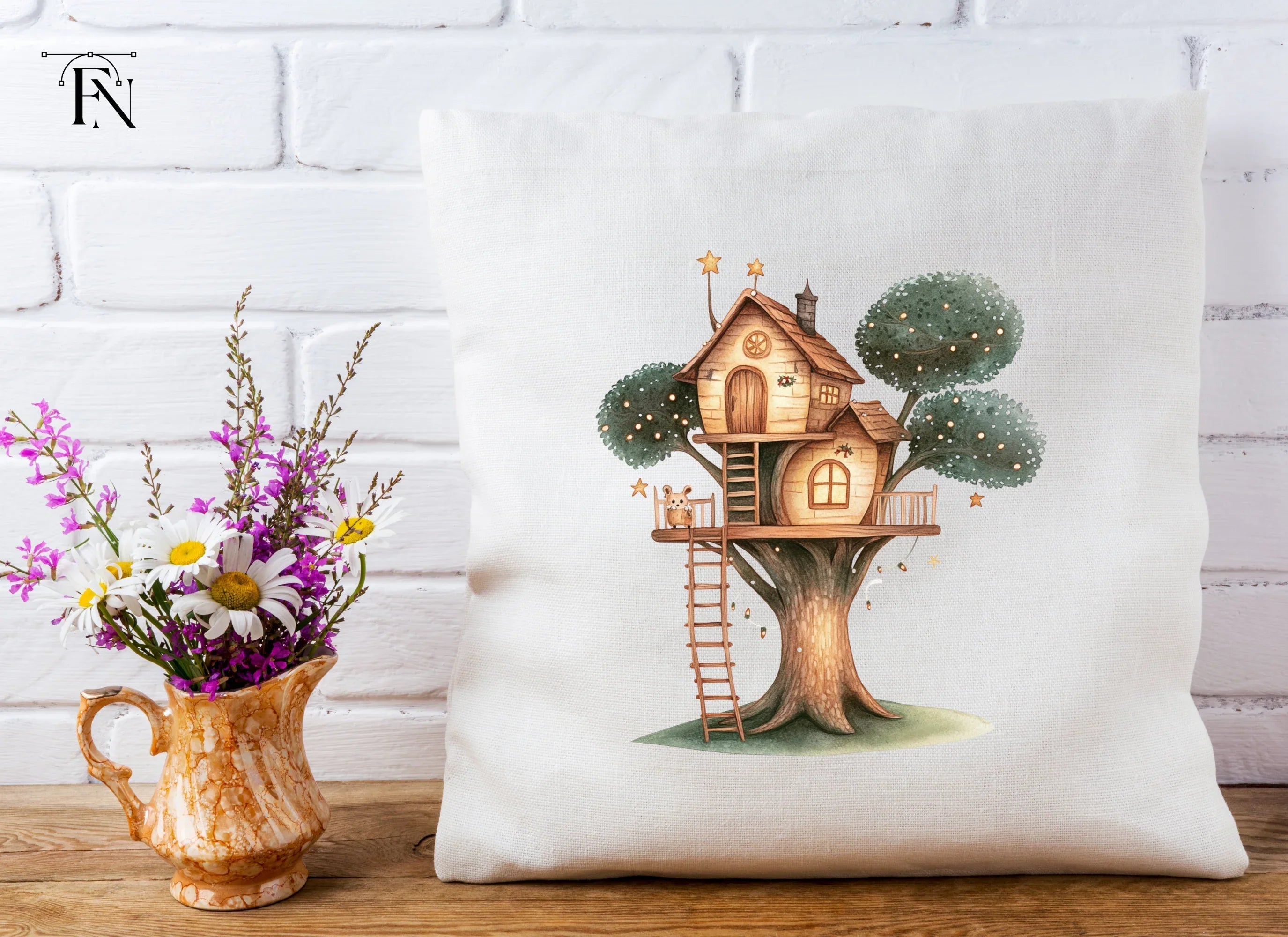 Cozy Woodland Treehouse Clipart Bundle
