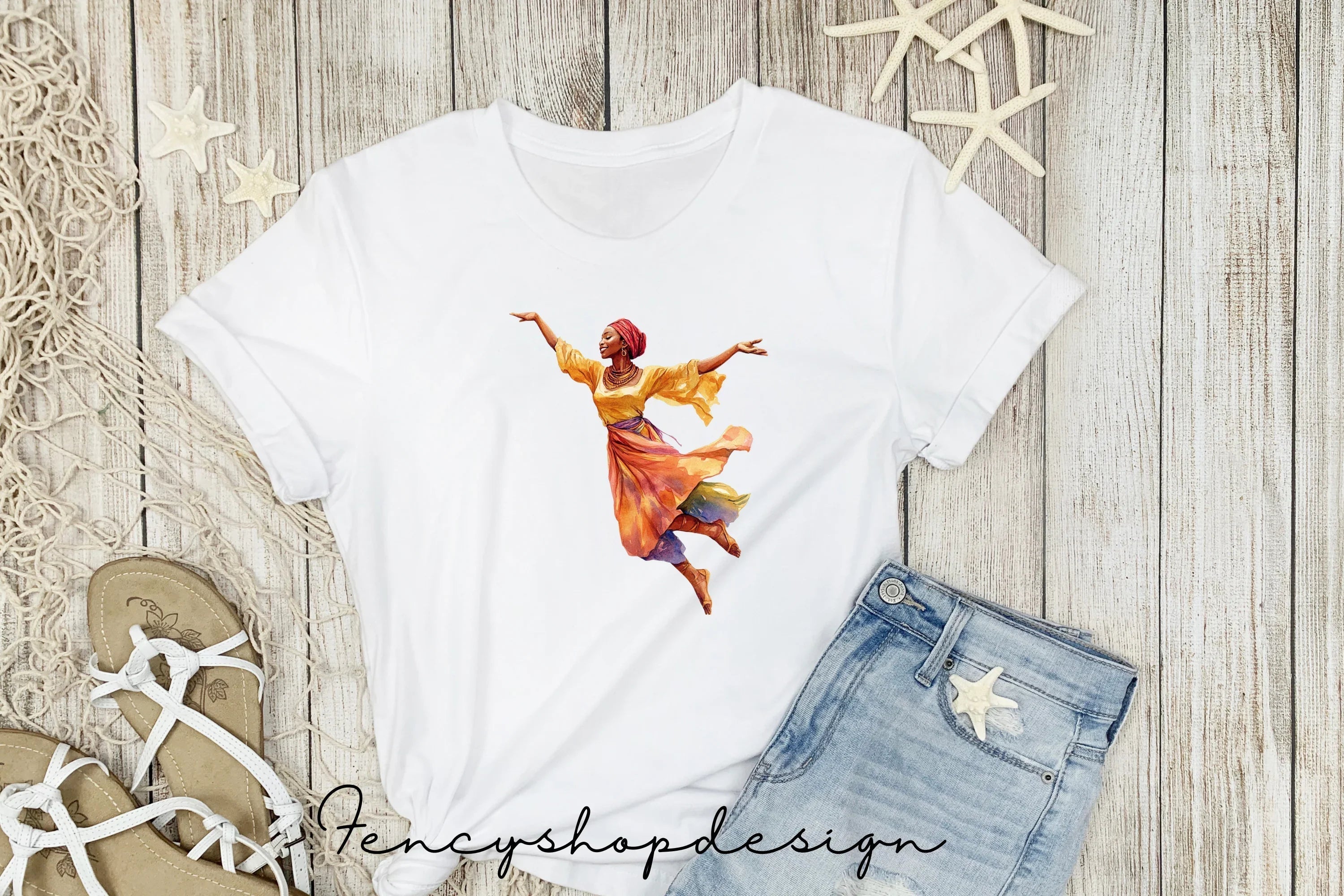 Vibrant African Women Dancing Clipart Bundle