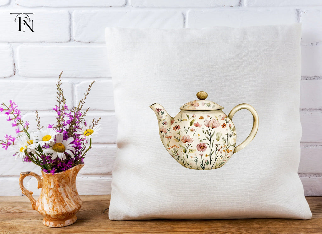 Floral Teapots Clipart Bundle