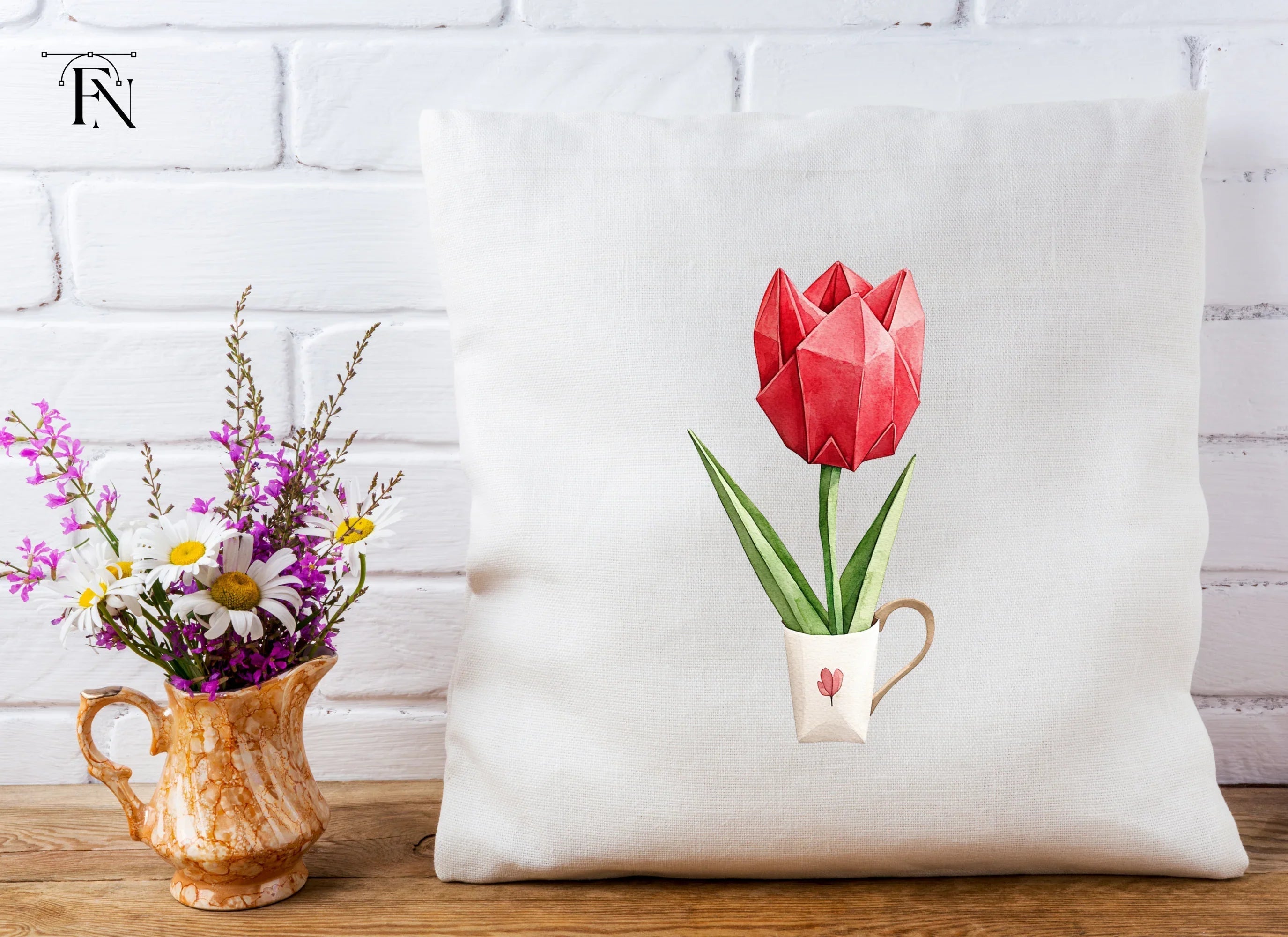 Origami Tulip Clipart Bundle