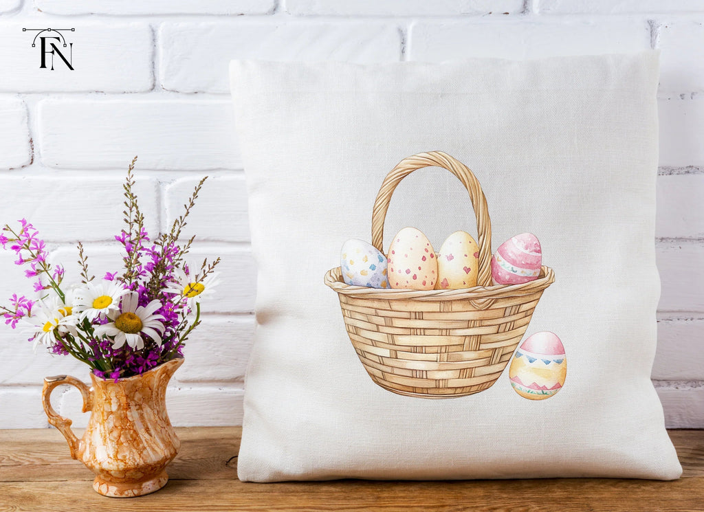 Easter Basket with Eggs Clipart Bundle