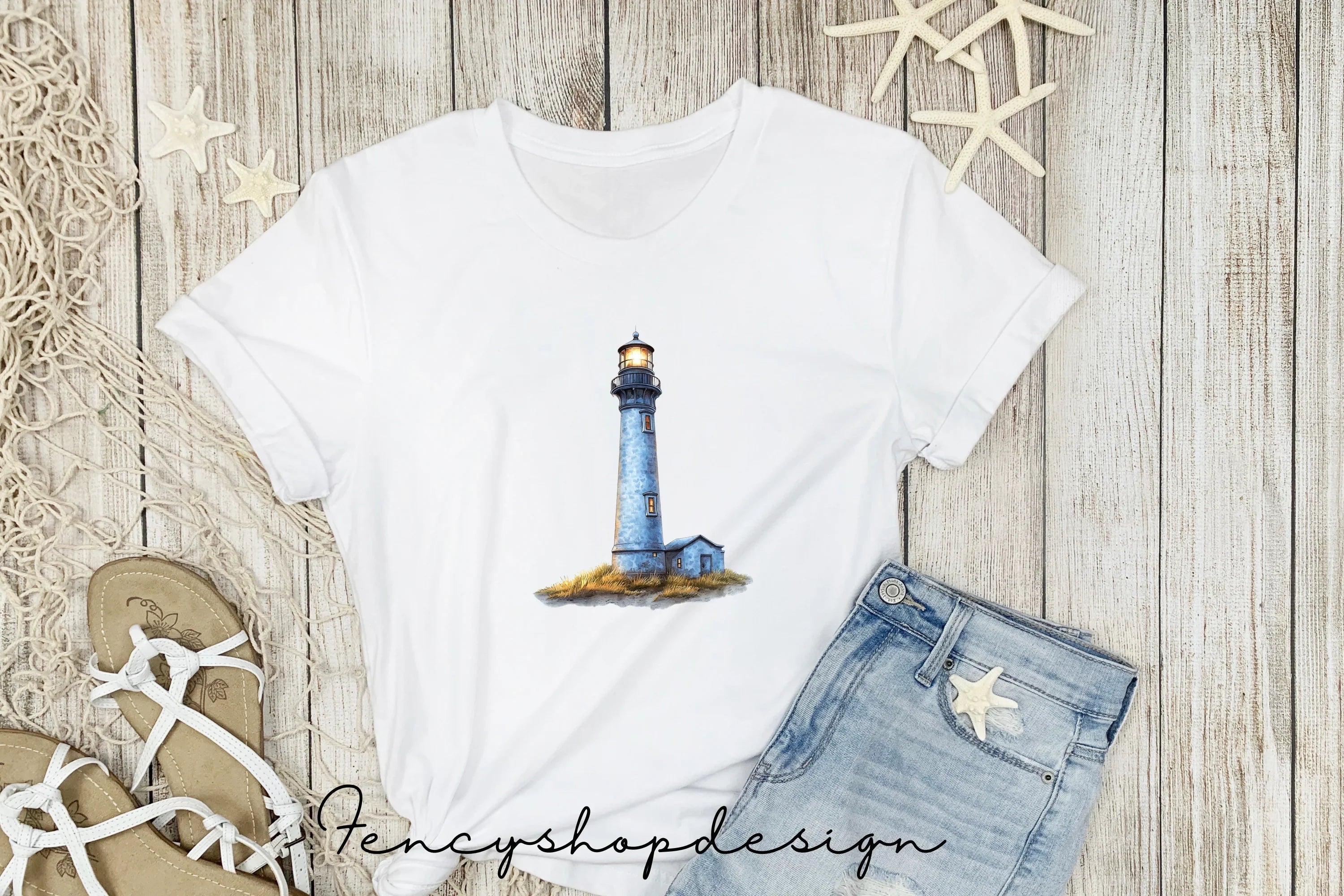 Coastal Lighthouse Clipart Bundle