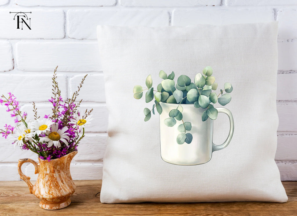 Eucalyptus in Mugs Clipart Bundle