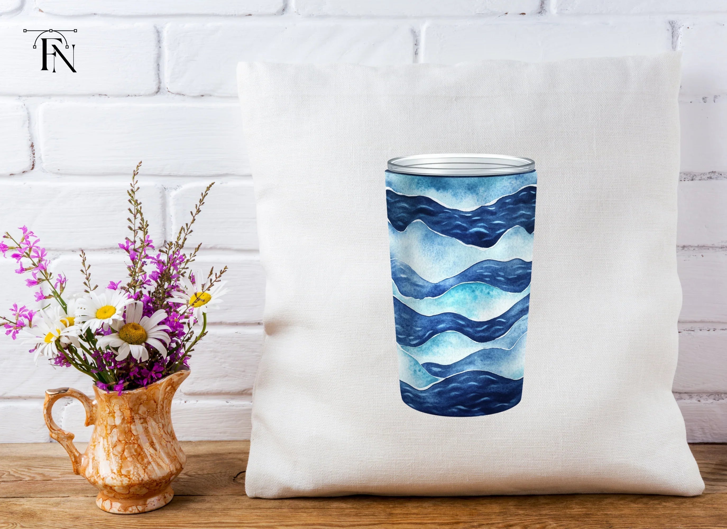 Ocean Wave Tumbler Clipart Bundle