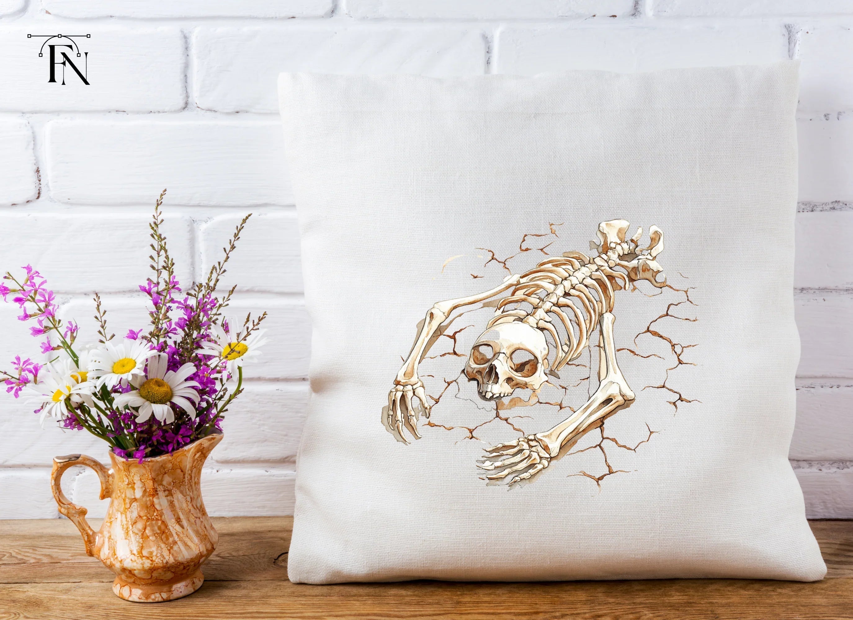 Creepy Skeleton Emerging Clipart Bundle