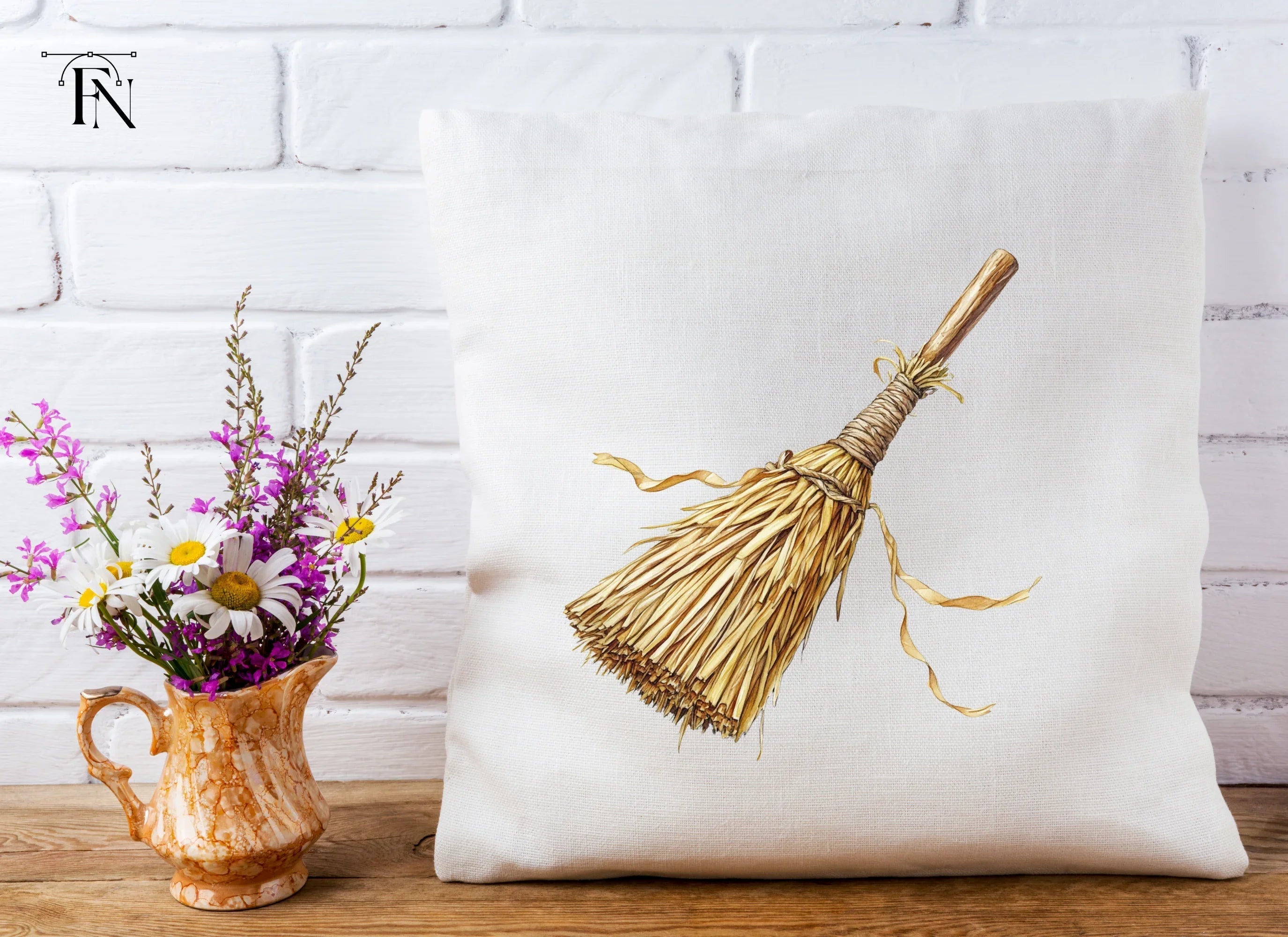 Rustic Broomstick Clipart Bundle