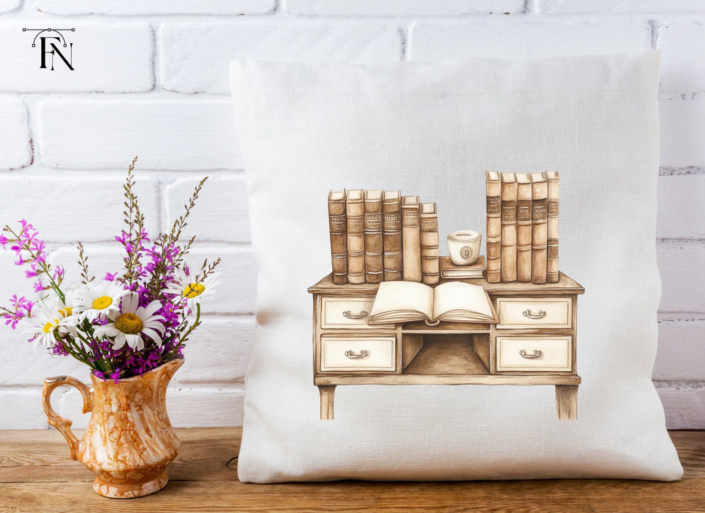 Vintage Desk and Book Clipart Bundle