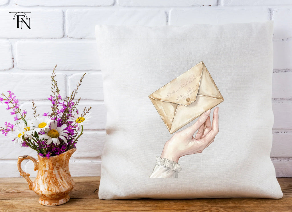 Vintage Hands Holding Envelopes Clipart Bundle