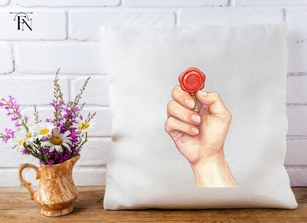 Hand Holding Wax Seal Clipart Bundle