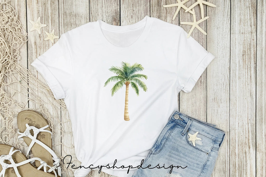 Tropical Palm Tree Clipart Bundle