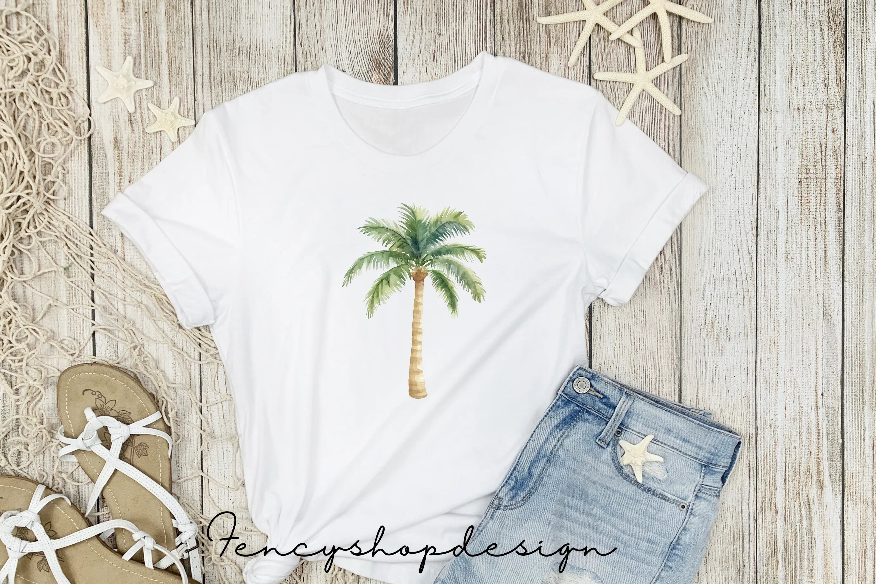Tropical Palm Tree Clipart Bundle