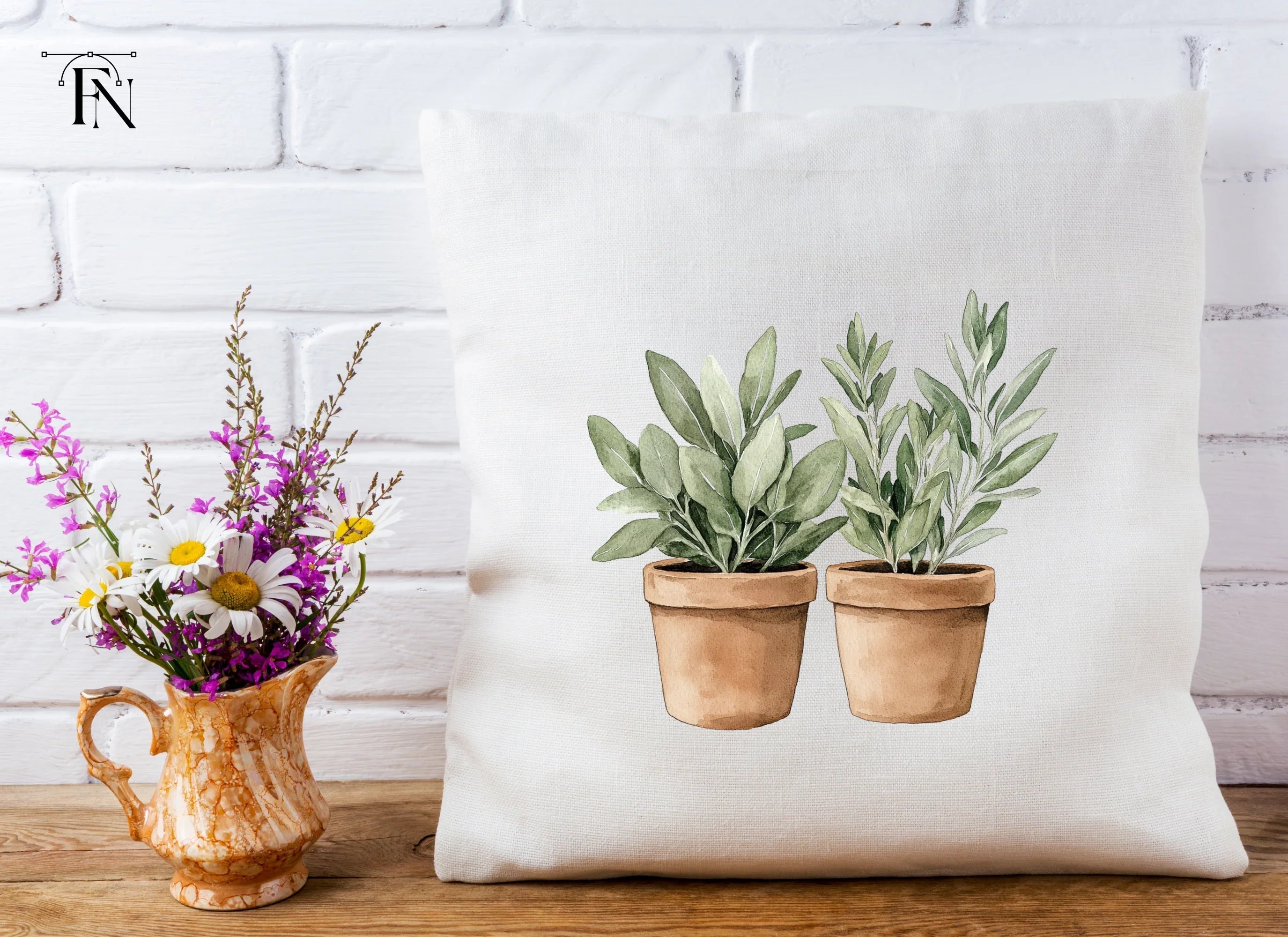 Potted Herbs Clipart Bundle