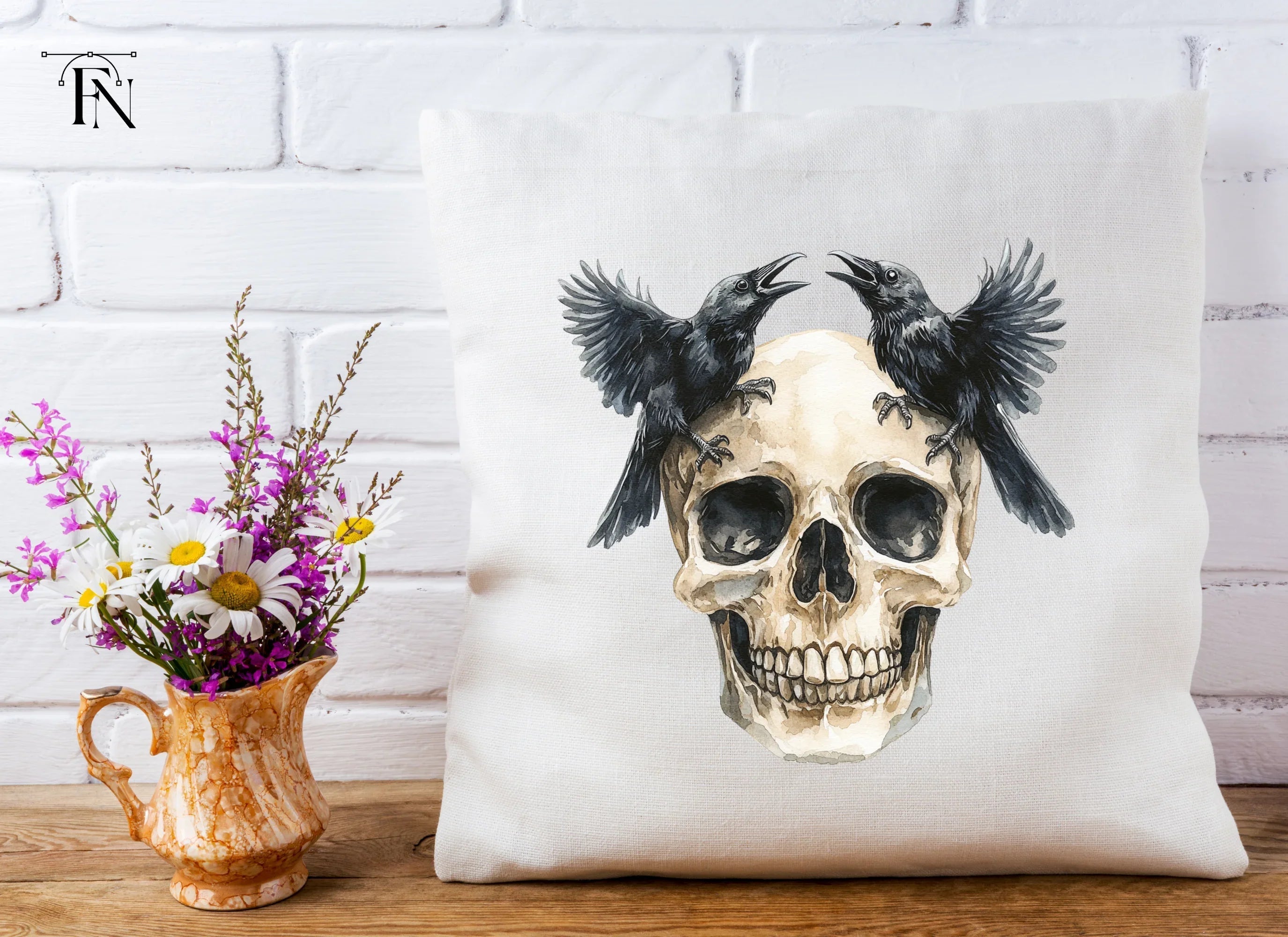 Skull and Raven Clipart Bundle