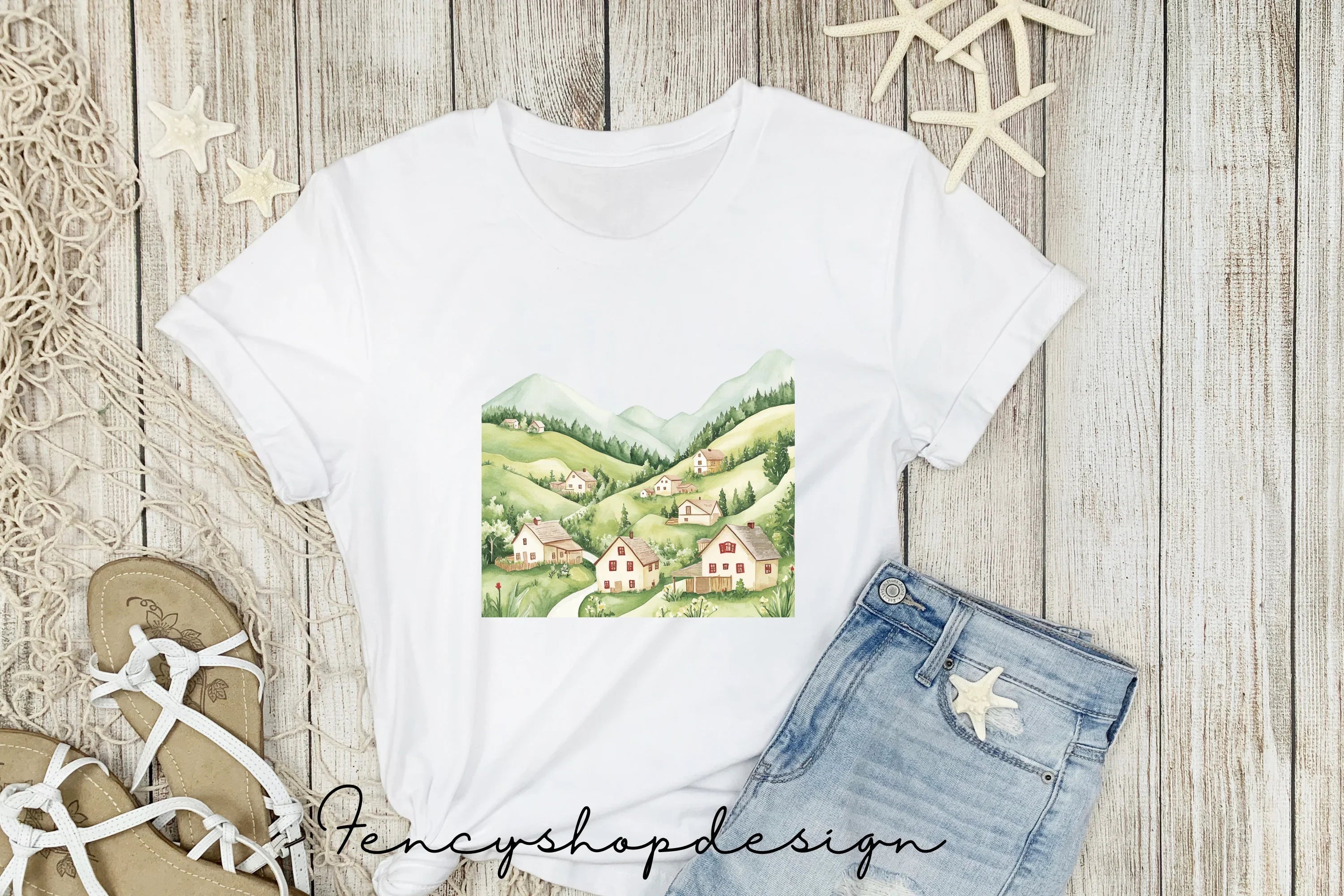 Mountain Village Clipart Bundle