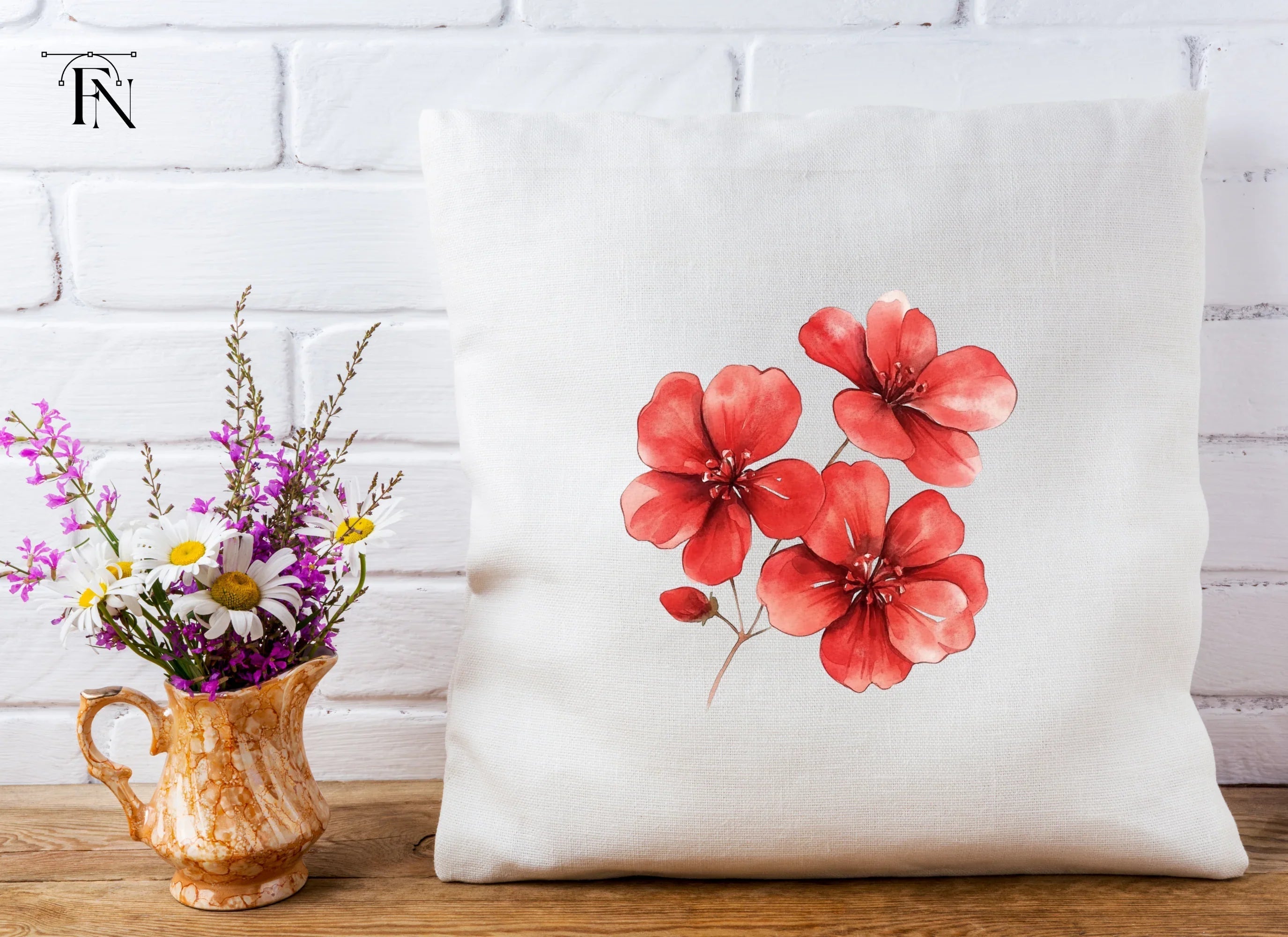 Vibrant Red Blossom Clipart Bundle