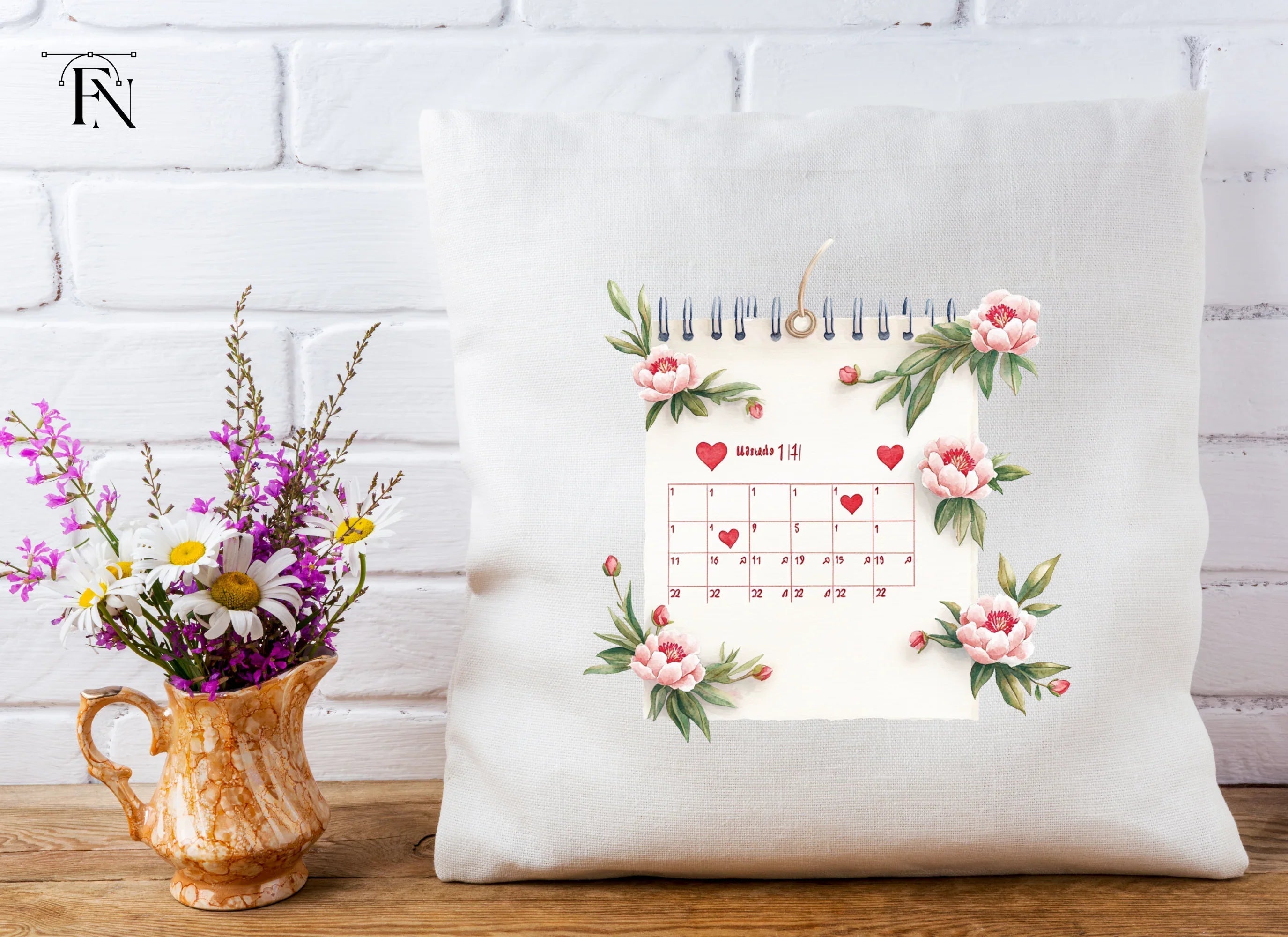 Valentine's Day Calendar Clipart Bundle
