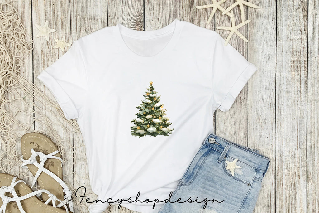 Festive Christmas Trees Clipart Bundle
