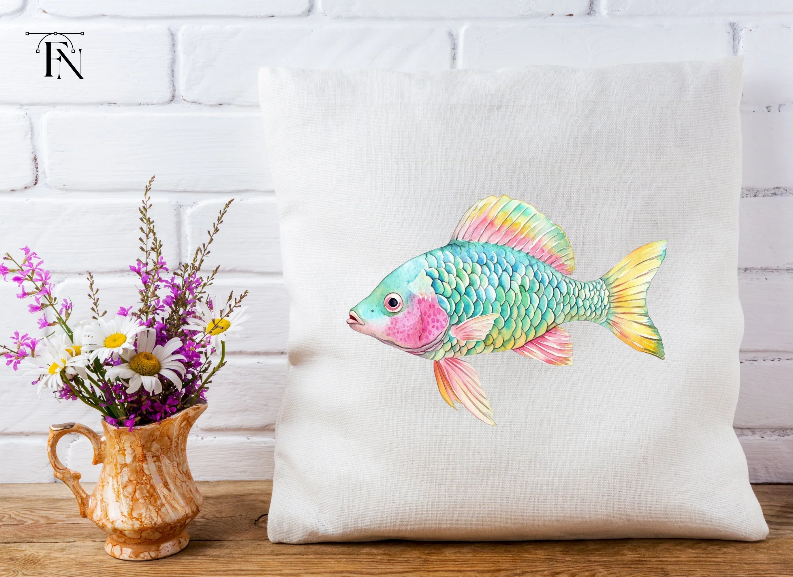 Pastel Fish Clipart Bundle