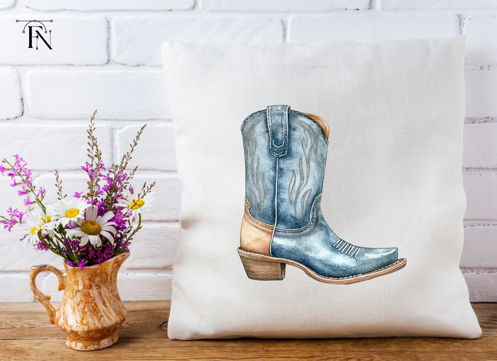 Blue Cowboy Boots Clipart Bundle