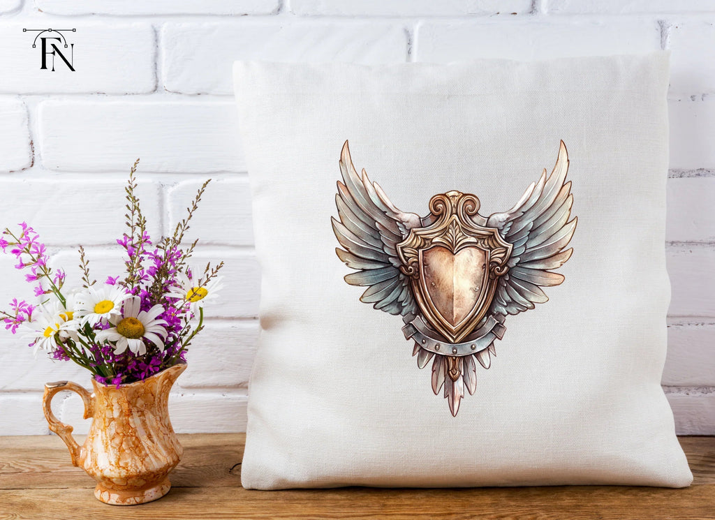 Two Winged Shields Clipart Bundle