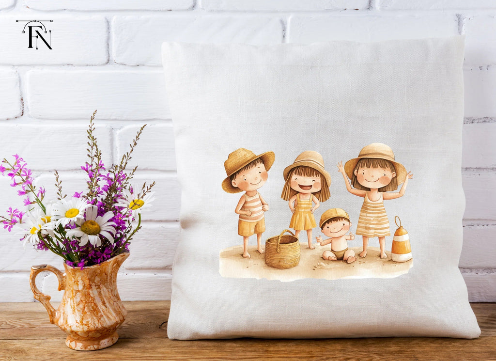 Happy Family Beach Day Clipart Bundle