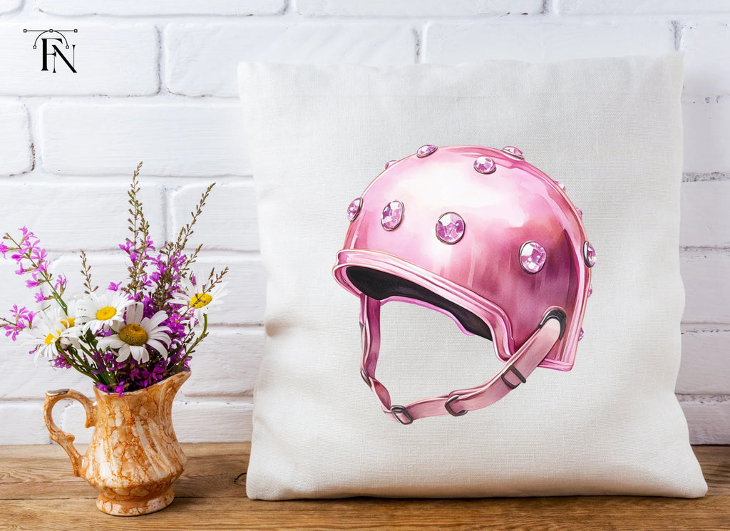 Pink Glam Helmets Clipart Bundle
