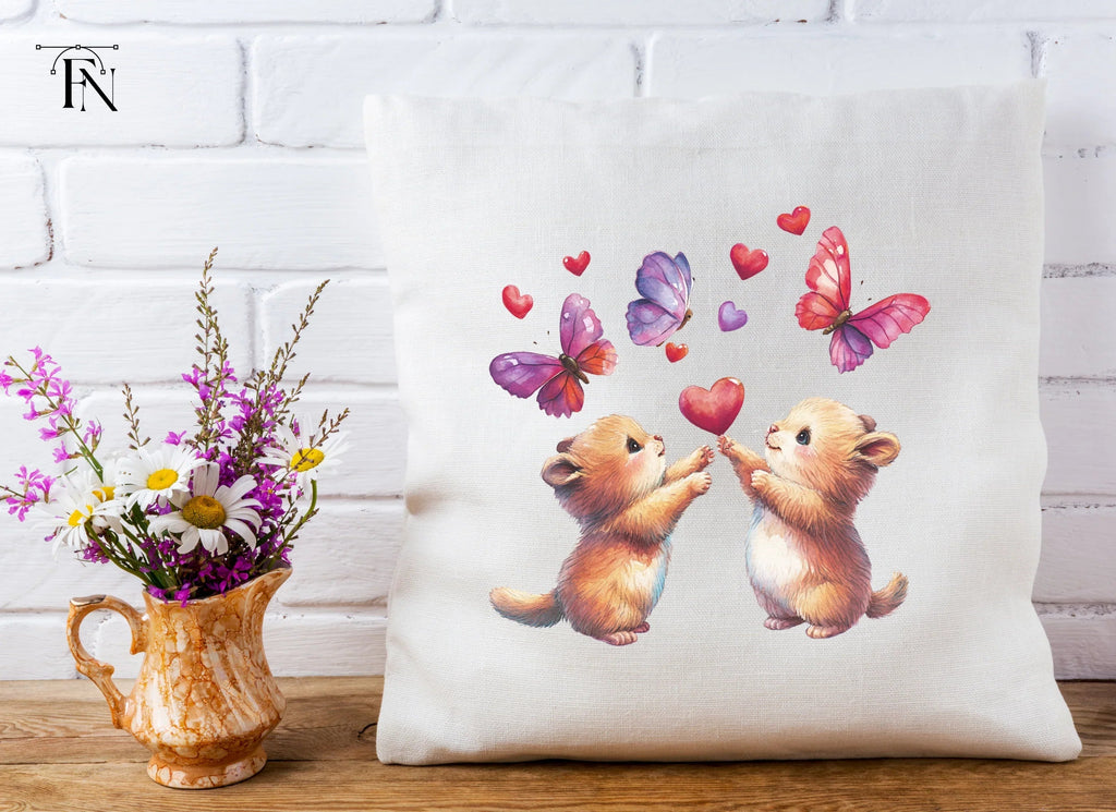 Adorable Hamsters with Butterflies Clipart Bundle