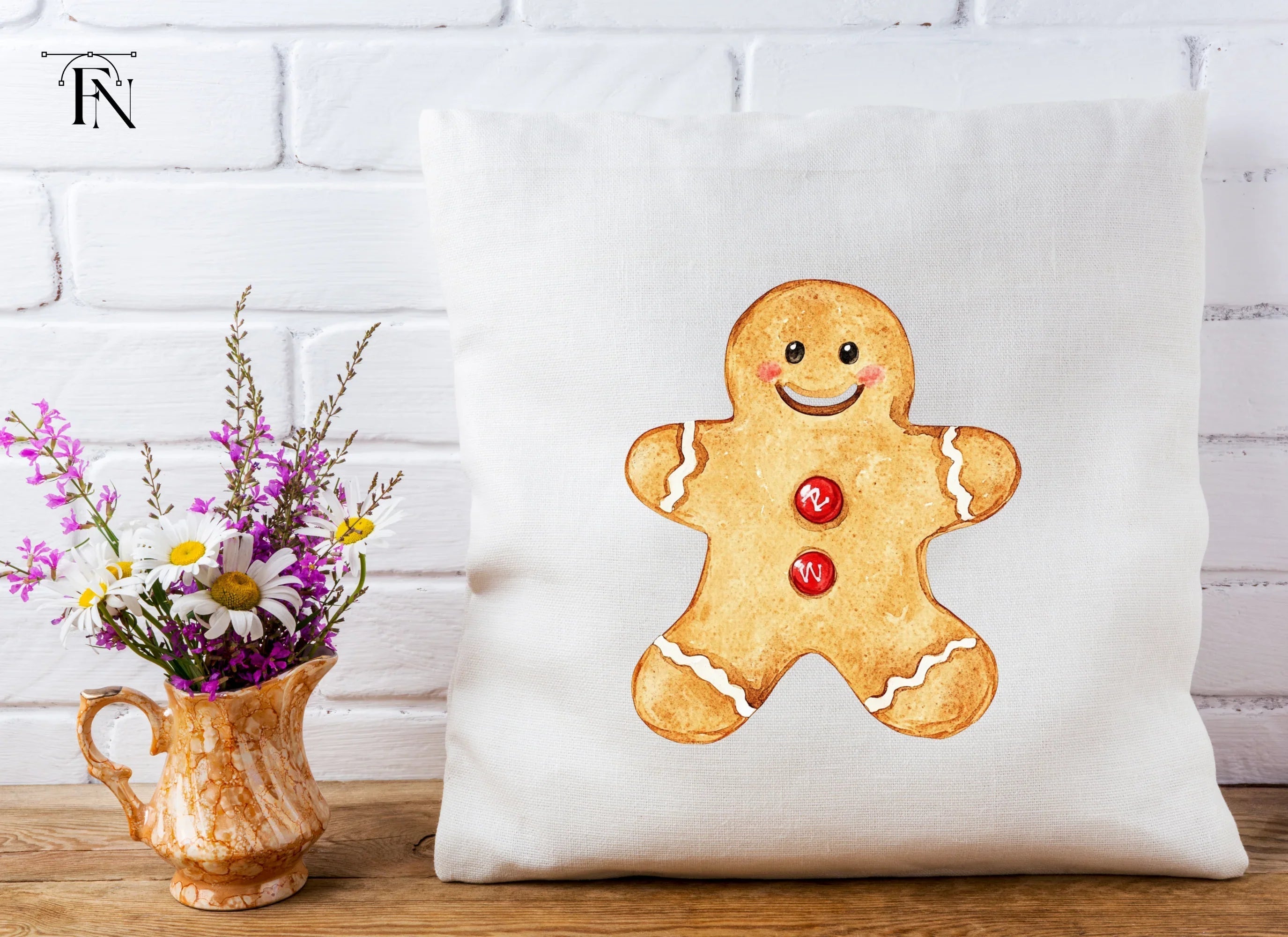 Cute Gingerbread Man Christmas Clipart Bundle