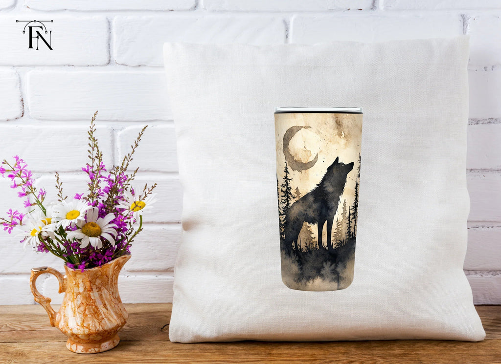 Wolf Howling at Moon Clipart Bundle