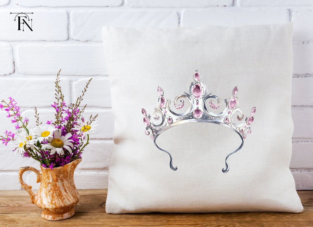 Elegant Pink Gemstone Tiara Clipart Bundle